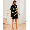 image:imageEkouaer Sleep Shirts for Women Nightgown Short Sleeves T shirt Night Dress Round Neck Womans Nightgown with Pocket SXXLBlack Moon Star