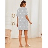 image:imageEkouaer Sleep Shirts for Women Nightgown Short Sleeves T shirt Night Dress Round Neck Womans Nightgown with Pocket SXXLLight Grey Star