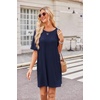 image:imageEkouaer Sleep Shirts for Women Nightgown Short Sleeves T shirt Night Dress Round Neck Womans Nightgown with Pocket SXXLNavy Blue
