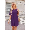image:imageEkouaer Sleep Shirts for Women Nightgown Short Sleeves T shirt Night Dress Round Neck Womans Nightgown with Pocket SXXLPurple