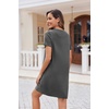 image:imageEkouaer Womens Nightgown Button Down Nightshirt Short Sleeve Sleepshirt Soft V Neck Sleepwear Pajama DressDark Gray