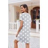 image:imageEkouaer Womens Nightgown Button Down Nightshirt Short Sleeve Sleepshirt Soft V Neck Sleepwear Pajama DressGrey Star