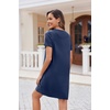 image:imageEkouaer Womens Nightgown Button Down Nightshirt Short Sleeve Sleepshirt Soft V Neck Sleepwear Pajama DressNavy