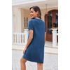 image:imageEkouaer Womens Nightgown Button Down Nightshirt Short Sleeve Sleepshirt Soft V Neck Sleepwear Pajama DressNavy Blue