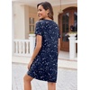 image:imageEkouaer Womens Nightgown Button Down Nightshirt Short Sleeve Sleepshirt Soft V Neck Sleepwear Pajama DressNavy Star
