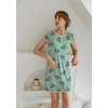 image:imageEkouaer Womens Nightgown Sleep Shirt Dress Satin Patchwork Short Sleeve Sleepwear with PocketGreen Butterfly