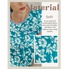 image:imageEkouaer Womens Nightgown Sleep Shirt Dress Satin Patchwork Short Sleeve Sleepwear with PocketMint White Flower