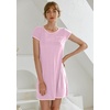 image:imageEkouaer Womens Nightgown Sleep Shirt Dress Satin Patchwork Short Sleeve Sleepwear with PocketMisty Rose