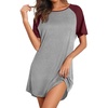 image:imageEkouaer Nightgowns for Women Bamboo Viscose Night Gown Short Sleeve Sleep Shirt Cooling Nightshirt Soft Sleepwear SXXXLLight Grey