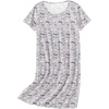 image:imageEkouaer Nightgowns for Women Cotton Sleepshirts Short Sleeve Nightshirt Tshirt Night Gown Casual Sleepdress Comfy NightdressGrey Coffee