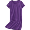 image:imageEkouaer Nightgowns for Women Cotton Sleepshirts Short Sleeve Nightshirt Tshirt Night Gown Casual Sleepdress Comfy NightdressPurple
