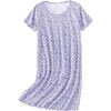 image:imageEkouaer Nightgowns for Women Cotton Sleepshirts Short Sleeve Nightshirt Tshirt Night Gown Casual Sleepdress Comfy NightdressPurple Floral