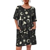 image:imageEkouaer Sleep Shirts for Women Nightgown Short Sleeves T shirt Night Dress Round Neck Womans Nightgown with Pocket SXXLBlack Moon Star
