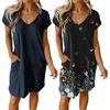 Navy Blue+butterfly Print