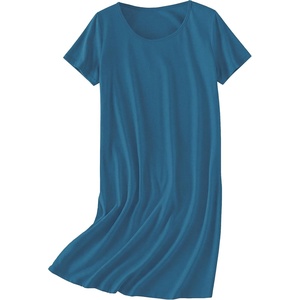 image:imageEkouaer Nightgowns for Women Cotton Sleepshirts Short Sleeve Nightshirt Tshirt Night Gown Casual Sleepdress Comfy NightdressDark Blue