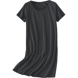 image:imageEkouaer Nightgowns for Women Cotton Sleepshirts Short Sleeve Nightshirt Tshirt Night Gown Casual Sleepdress Comfy NightdressDark Grey