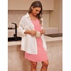 image:imageEkouaer 2 Pack Womens Nightgown Short Sleeve Nightshirts Comfy Soft Pajama Sleep DressAnimal  Pink Print
