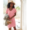 image:imageEkouaer 2 Pack Womens Nightgown Short Sleeve Nightshirts Comfy Soft Pajama Sleep DressAnimal  Pink Print