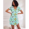 image:imageEkouaer 2 Pack Womens Nightgown Short Sleeve Nightshirts Comfy Soft Pajama Sleep DressBeach  Orange Wave