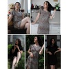 image:imageEkouaer 2 Pack Womens Nightgown Short Sleeve Nightshirts Comfy Soft Pajama Sleep DressBlack  Leopard