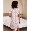 image:imageEkouaer 2 Pack Womens Nightgown Short Sleeve Nightshirts Comfy Soft Pajama Sleep DressButterfly  Stripe