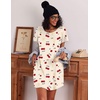image:imageEkouaer 2 Pack Womens Nightgown Short Sleeve Nightshirts Comfy Soft Pajama Sleep DressCherrylove Leopard