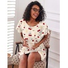 image:imageEkouaer 2 Pack Womens Nightgown Short Sleeve Nightshirts Comfy Soft Pajama Sleep DressCherrylove Leopard