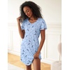 image:imageEkouaer 2 Pack Womens Nightgown Short Sleeve Nightshirts Comfy Soft Pajama Sleep DressFlowerblue Star