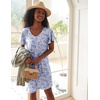 image:imageEkouaer 2 Pack Womens Nightgown Short Sleeve Nightshirts Comfy Soft Pajama Sleep DressLeopardbutterfly Print