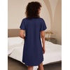 image:imageEkouaer 2 Pack Womens Nightgown Short Sleeve Nightshirts Comfy Soft Pajama Sleep DressNavypurple Floral