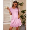 image:imageEkouaer 2 Pack Womens Nightgown Short Sleeve Nightshirts Comfy Soft Pajama Sleep DressPinkbutterfly
