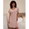 image:imageEkouaer 2 Pack Womens Nightgown Short Sleeve Nightshirts Comfy Soft Pajama Sleep DressPinkstar Print