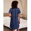 image:imageEkouaer 2 Pack Womens Nightgown Short Sleeve Nightshirts Comfy Soft Pajama Sleep DressPinkstar Print