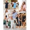 image:imageEkouaer Nightgowns for Women Button Down V Neck Sleepshirt Short Sleeve Nursing Dress SXXLNavy Blue
