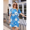 image:imageEkouaer Nightgowns for Women Cotton Sleep Shirts Tshirt Nightshirt Casual Sleepdress Pullover Dress with Pockets S3XLBlue Flower