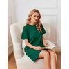image:imageEkouaer Nightgowns for Women Cotton Sleep Shirts Tshirt Nightshirt Casual Sleepdress Pullover Dress with Pockets S3XLEvergreen