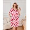 image:imageEkouaer Nightgowns for Women Cotton Sleep Shirts Tshirt Nightshirt Casual Sleepdress Pullover Dress with Pockets S3XLHeart