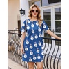 image:imageEkouaer Nightgowns for Women Cotton Sleep Shirts Tshirt Nightshirt Casual Sleepdress Pullover Dress with Pockets S3XLLeopard Flower