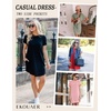 image:imageEkouaer Nightgowns for Women Cotton Sleep Shirts Tshirt Nightshirt Casual Sleepdress Pullover Dress with Pockets S3XLLight Gray