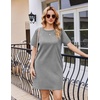 image:imageEkouaer Nightgowns for Women Cotton Sleep Shirts Tshirt Nightshirt Casual Sleepdress Pullover Dress with Pockets S3XLLight Gray