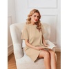 image:imageEkouaer Nightgowns for Women Cotton Sleep Shirts Tshirt Nightshirt Casual Sleepdress Pullover Dress with Pockets S3XLLight Yellow