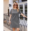 image:imageEkouaer Nightgowns for Women Cotton Sleep Shirts Tshirt Nightshirt Casual Sleepdress Pullover Dress with Pockets S3XLMedium Gray