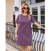 image:imageEkouaer Nightgowns for Women Cotton Sleep Shirts Tshirt Nightshirt Casual Sleepdress Pullover Dress with Pockets S3XLMulberry