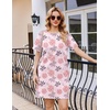 image:imageEkouaer Nightgowns for Women Cotton Sleep Shirts Tshirt Nightshirt Casual Sleepdress Pullover Dress with Pockets S3XLPink Flower