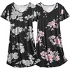 Black Flower+pink Flower