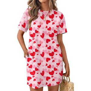 image:imageEkouaer Nightgowns for Women Cotton Sleep Shirts Tshirt Nightshirt Casual Sleepdress Pullover Dress with Pockets S3XLHeart
