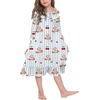 image:imageEkouaer Girls Nightgowns Toddler Pajamas Dress Sleep Nightshirts Princess Soft Sleepwear for KidsBlue Striped Teddy Bear