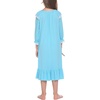 image:imageEkouaer Girls Nightgowns Toddler Pajamas Dress Sleep Nightshirts Princess Soft Sleepwear for KidsClear Blue