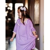 image:imageEkouaer Girls Nightgowns Toddler Pajamas Dress Sleep Nightshirts Princess Soft Sleepwear for KidsPurple