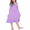 image:imageEkouaer Girls Nightgowns Toddler Pajamas Dress Sleep Nightshirts Princess Soft Sleepwear for KidsPurple
